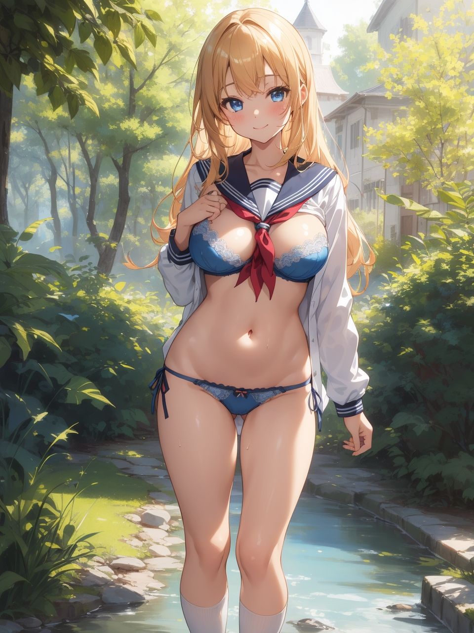 セーラー服が似合う美少女〜AIイラスト集〜 サンプル2