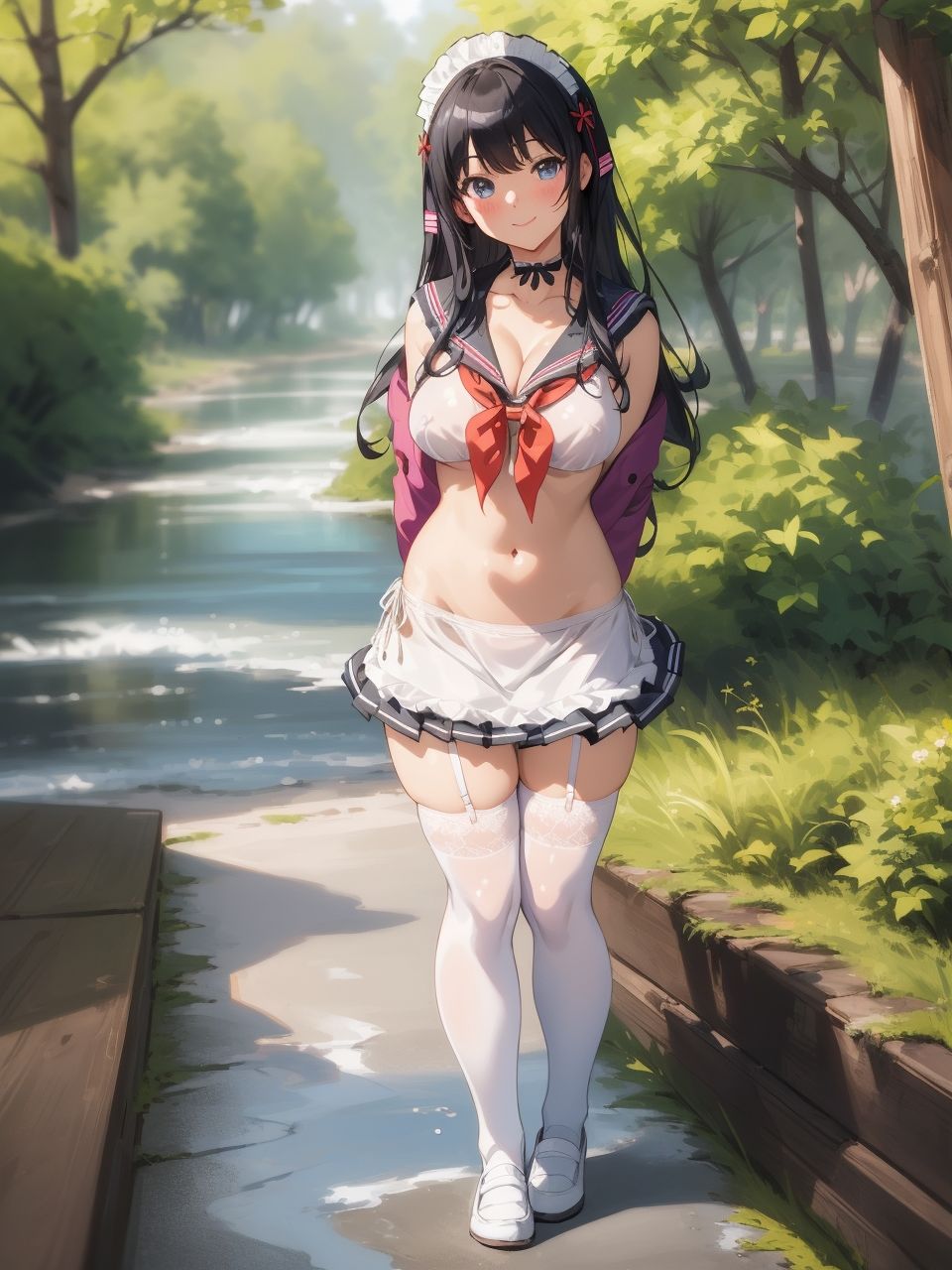 セーラー服が似合う美少女〜AIイラスト集〜 サンプル4