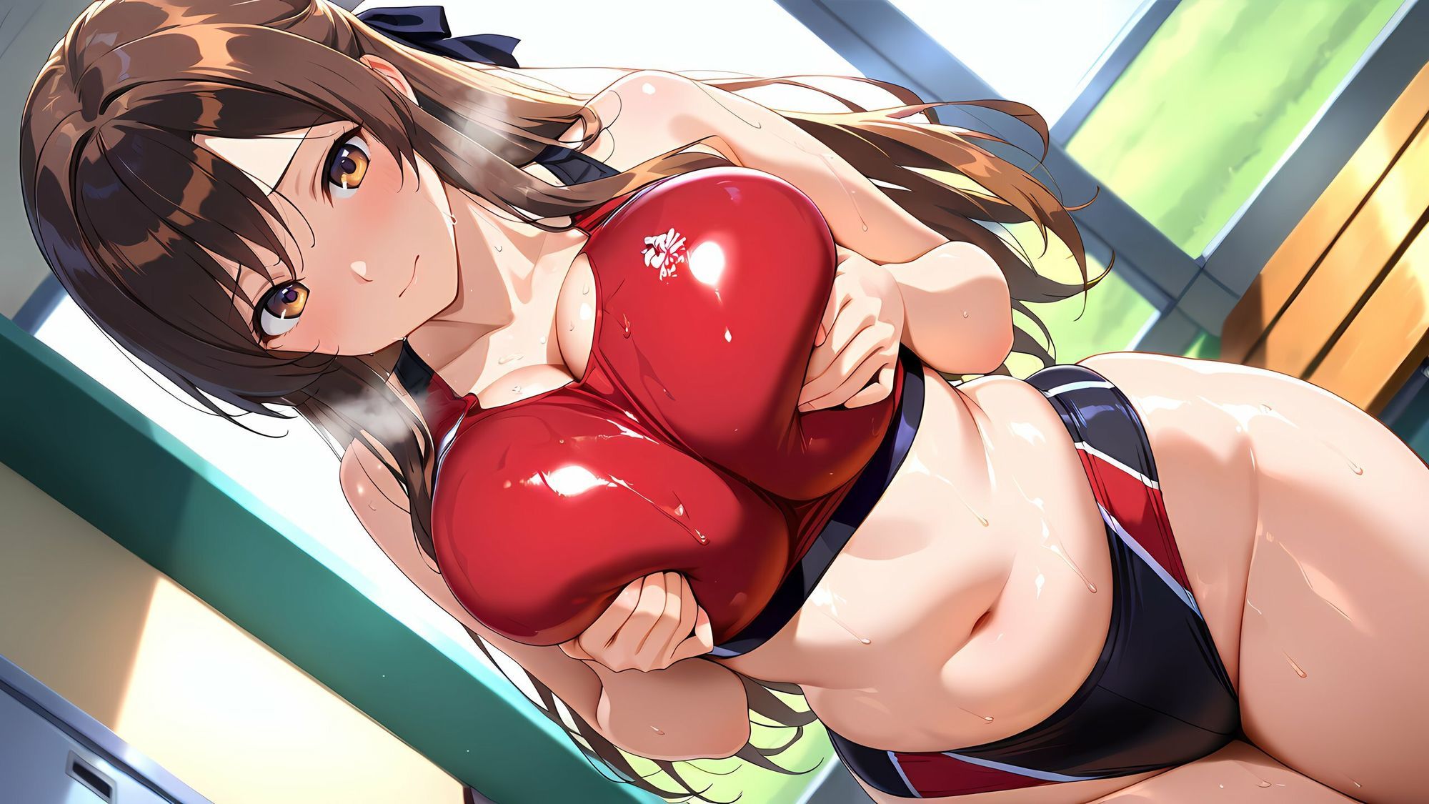 水瀬穂香 Vol.3 スポコス編 ［WQHD超高画質/477枚］ テニス・陸上・競泳水着。脱ぎかけ肉感。 サンプル4