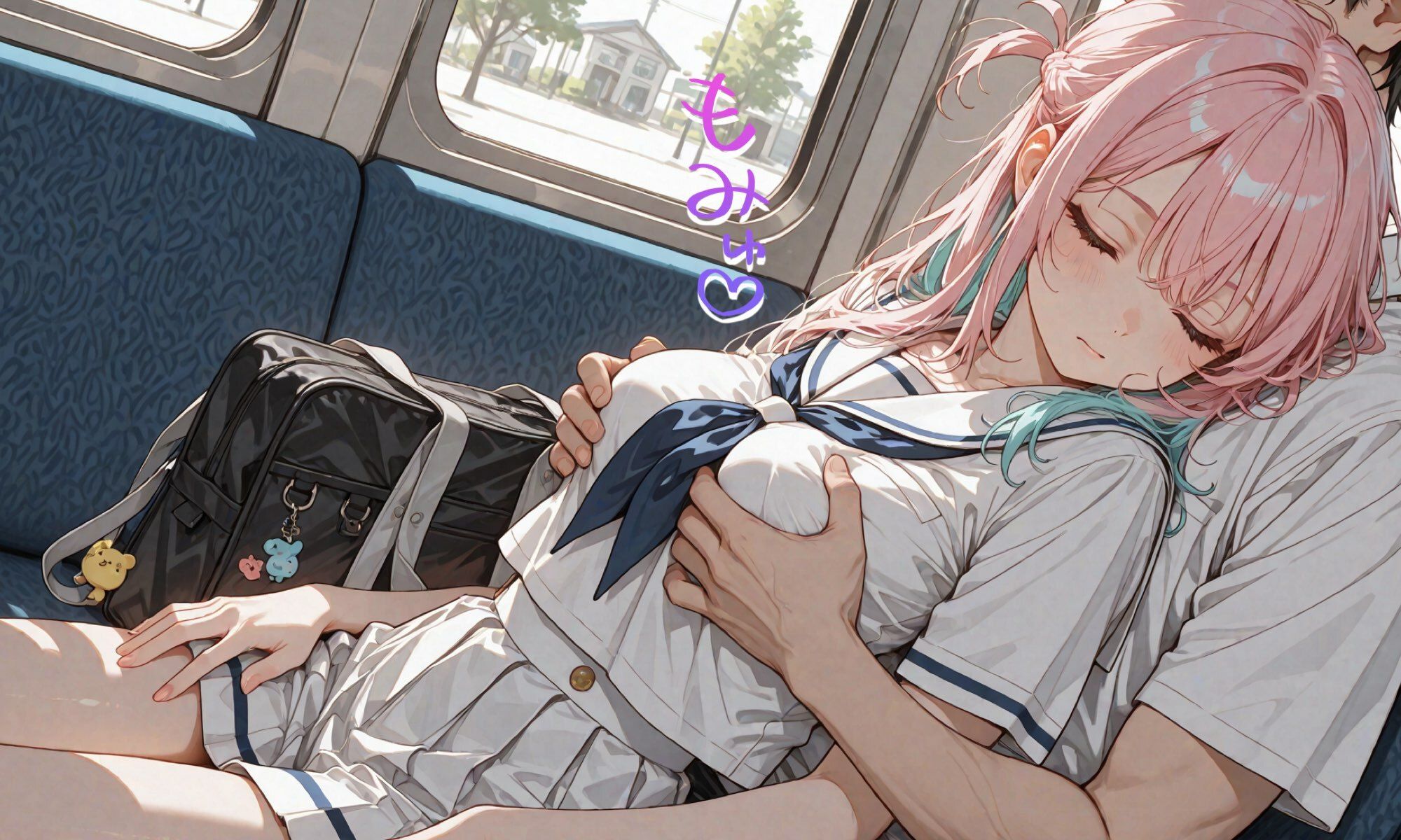 いたずら！一度居眠りすると何故か目が覚めない学園のアイドルを寝ている間に生オナホ化してみた！揉んで、しゃぶらせ、ハメて、ぶっかけて…！ サンプル2