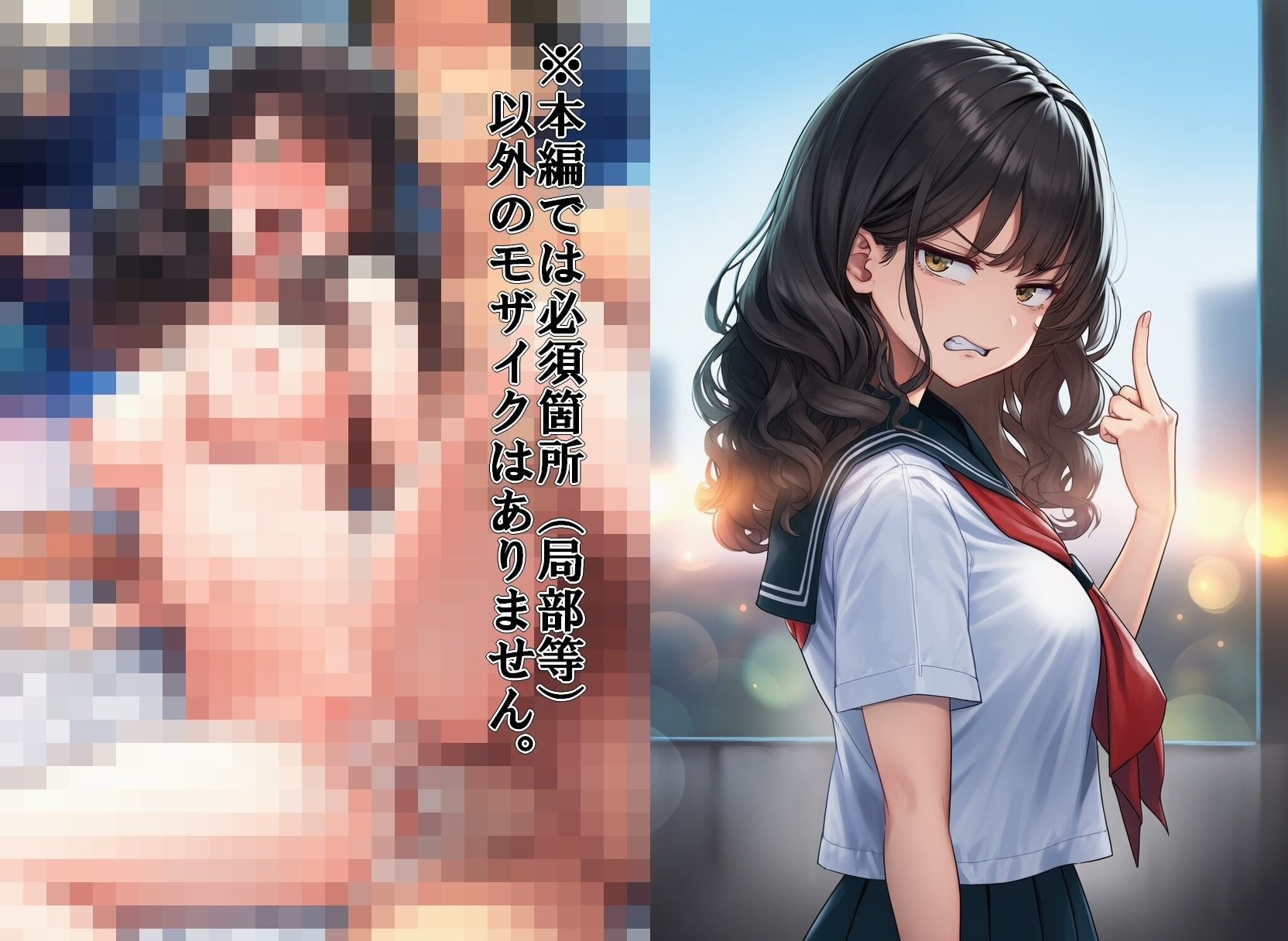 【即堕ち2コマ】嫌悪感を隠そうともしない制服女子