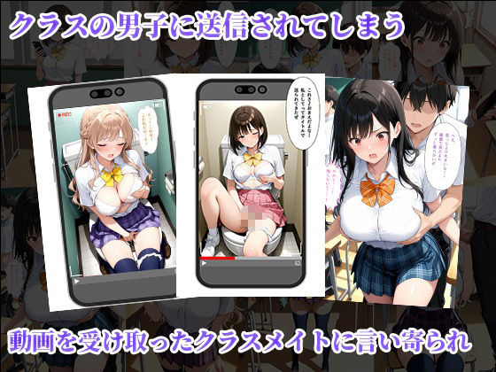 トイレでイッた私〜真面目JKの秘密のオナニー動画がクラスメイトにばれて輪●堕ち〜 サンプル6