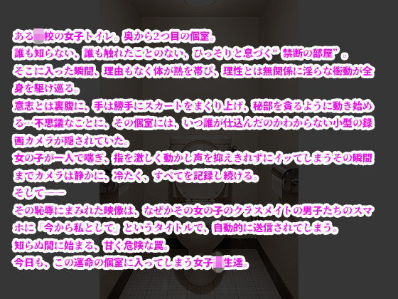 トイレでイッた私〜真面目JKの秘密のオナニー動画がクラスメイトにばれて輪●堕ち〜 サンプル10