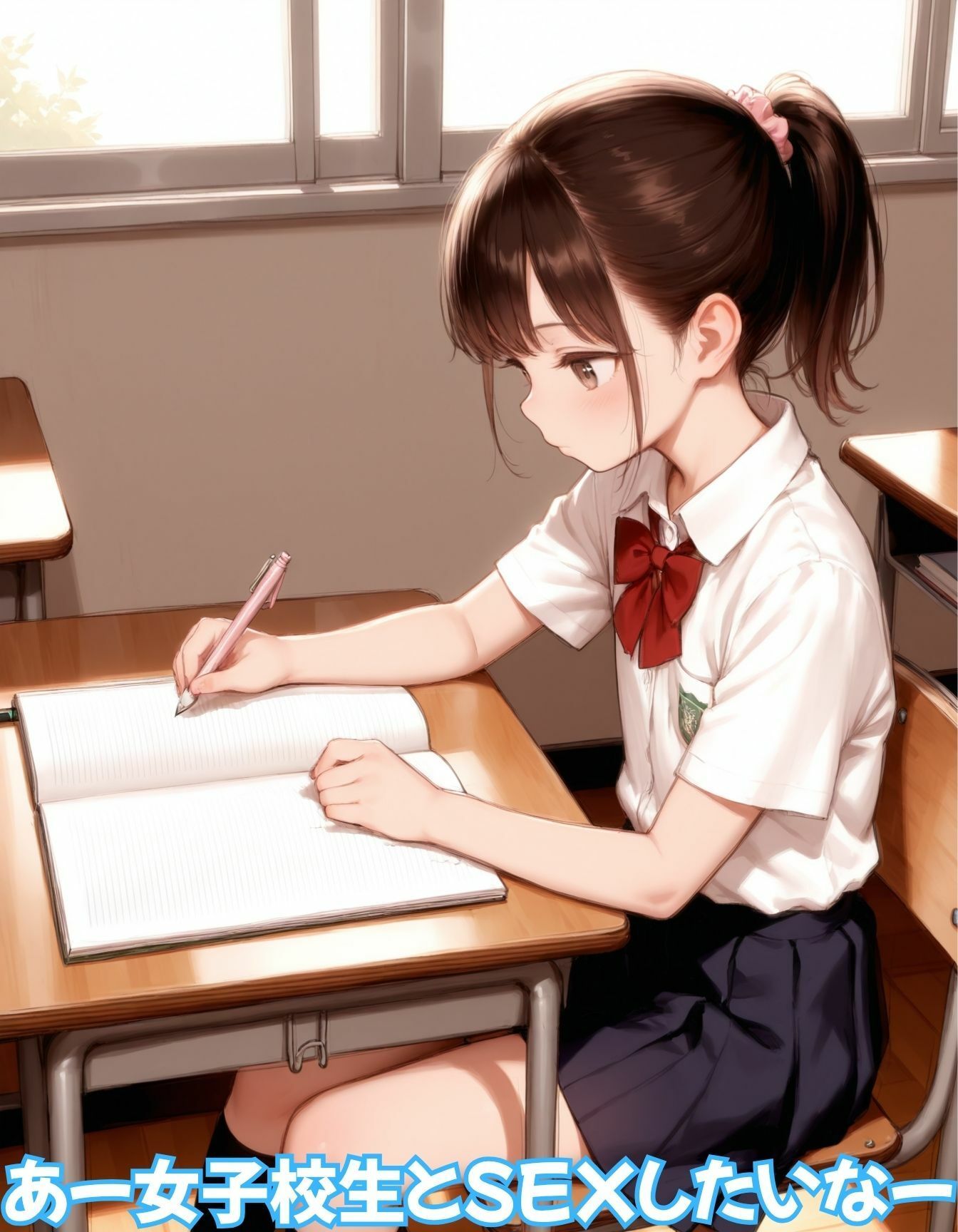 女子校生とのSEXを望んだら授業中に願いが叶った_1