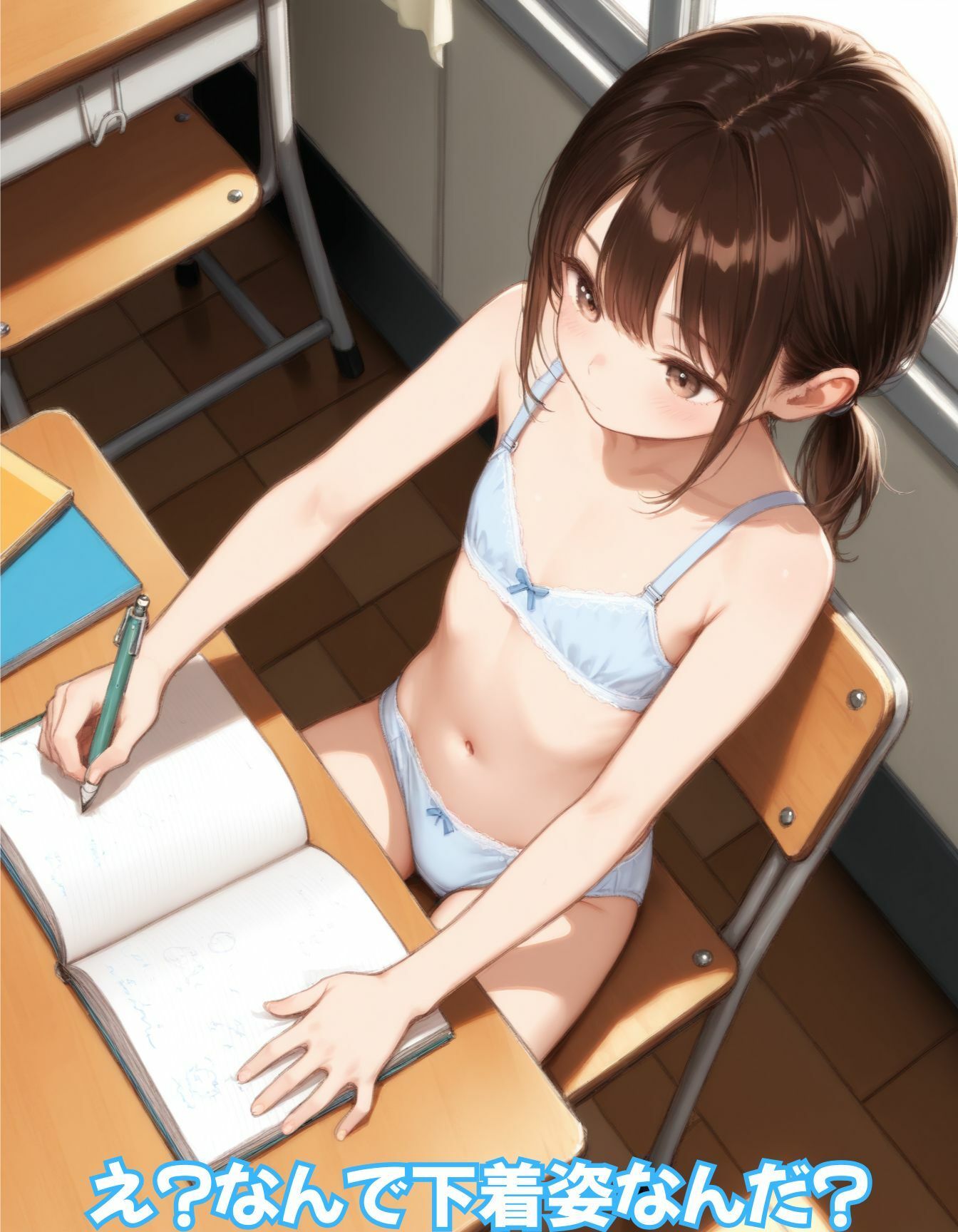 女子校生とのSEXを望んだら授業中に願いが叶った_3