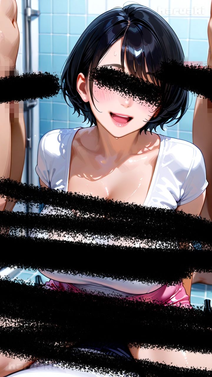 【AIアニメ巨乳美女写真集】Vol.13団地妻花宮さんがシャワー室でおっぱいする記録集 画像2