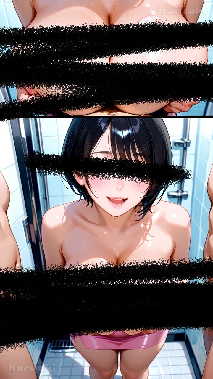 【AIアニメ巨乳美女写真集】Vol.13団地妻花宮さんがシャワー室でおっぱいする記録集 画像5