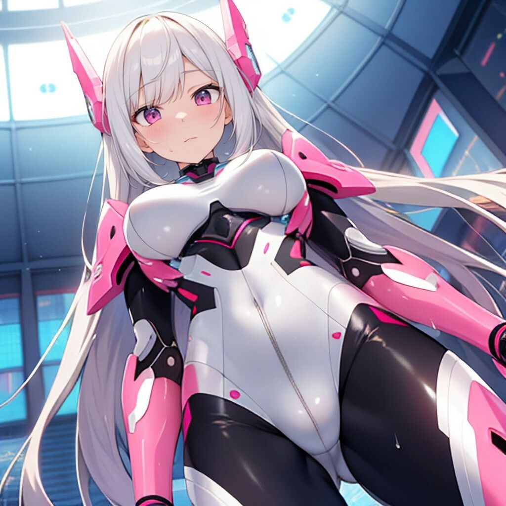 ピンクボディスーツな美少女さん1