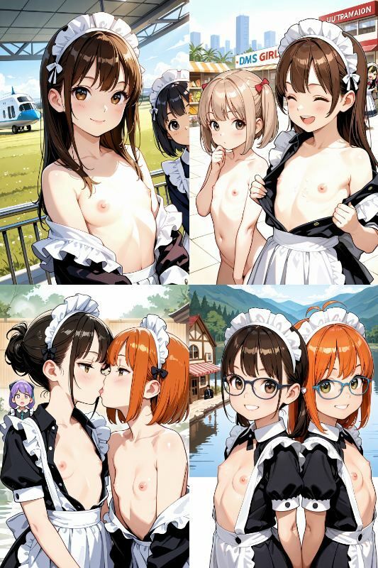 仲良しメイド美少女たちの野外ヌード大全集！【1024x1536高画質！美麗画像214枚！】_2