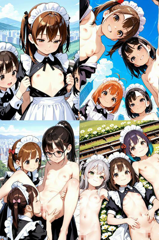 仲良しメイド美少女たちの野外ヌード大全集！【1024x1536高画質！美麗画像214枚！】_7