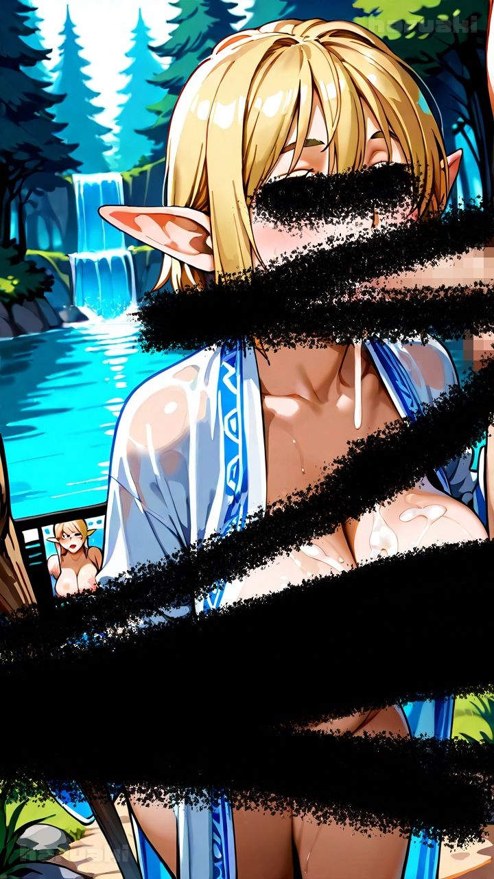 【AIアニメ巨乳美女写真集】Vol.9 ゲームの中で金髪爆乳エルフになってエロエロ性活 画像2