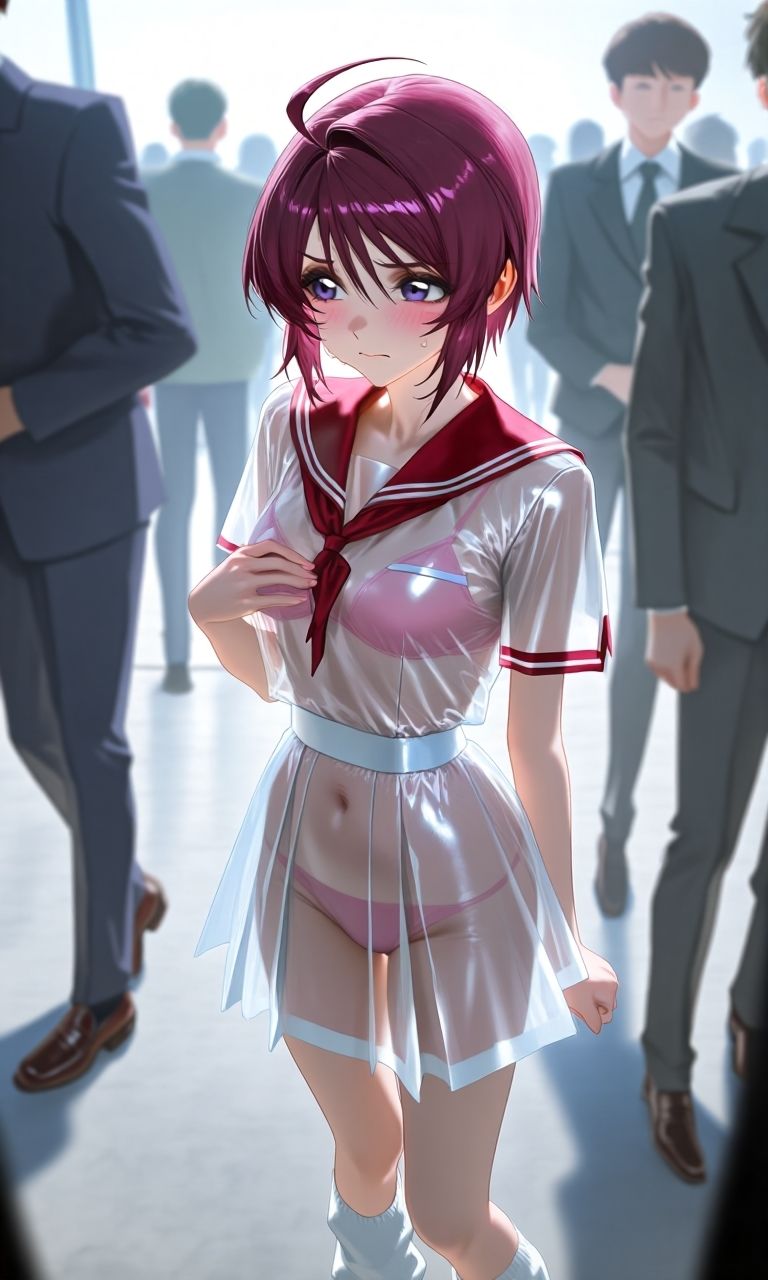 ルナ〇リア  スケスケセーラ服でHな日常 画像1