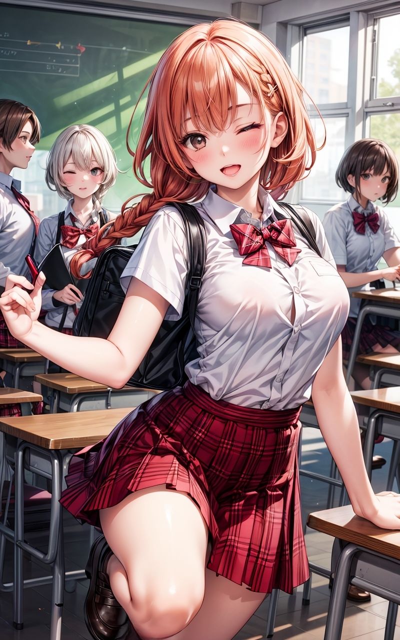 d_763699 AIらぼんぬ イラスト・CG集 制服 グラビア&裏画像画像1