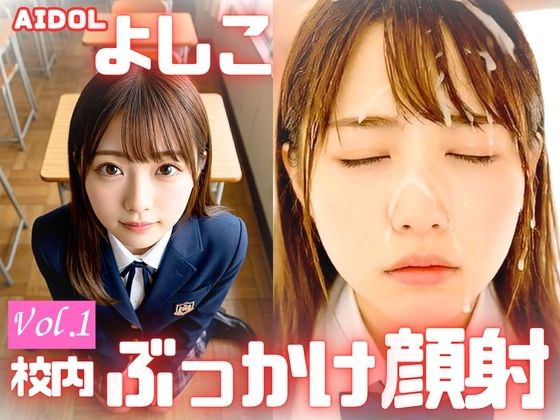 AIDOLよしこ ぶっかけシリーズvol.1 校内の色んな場所で18才のよしこに顔射4連発！