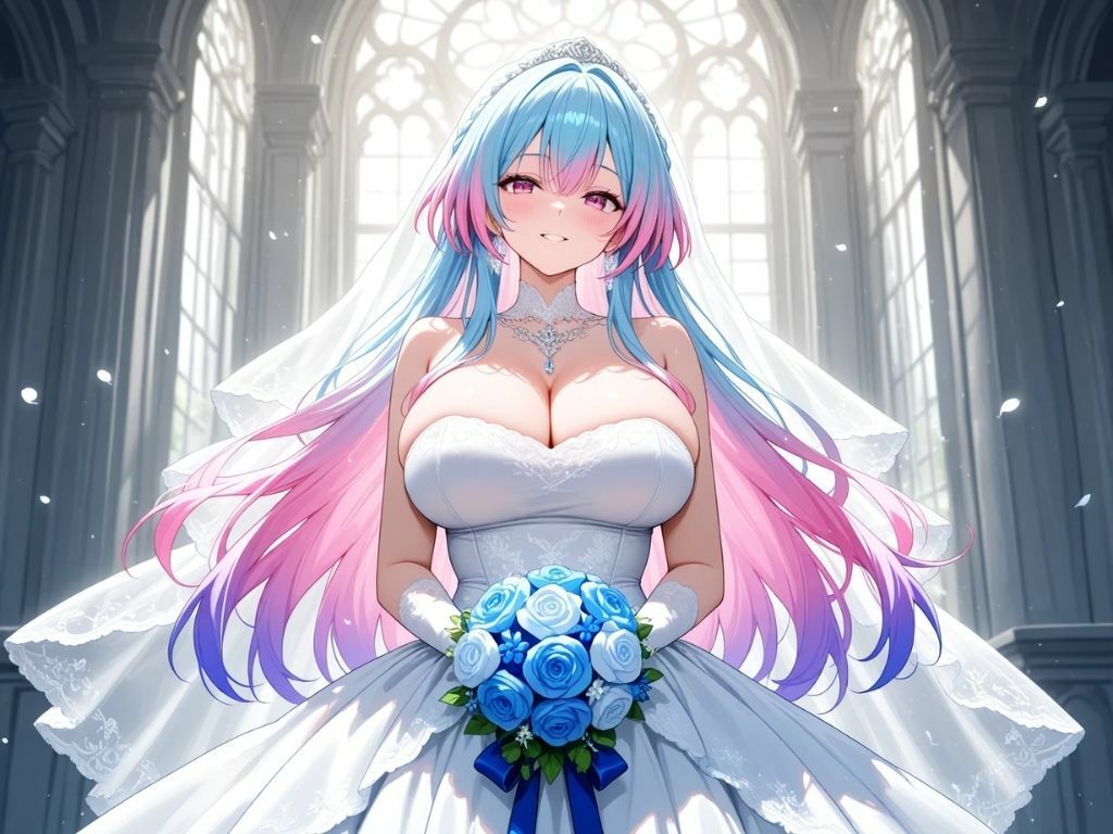 ウェディングドレスの花嫁で、ひとぬきっ サンプル1