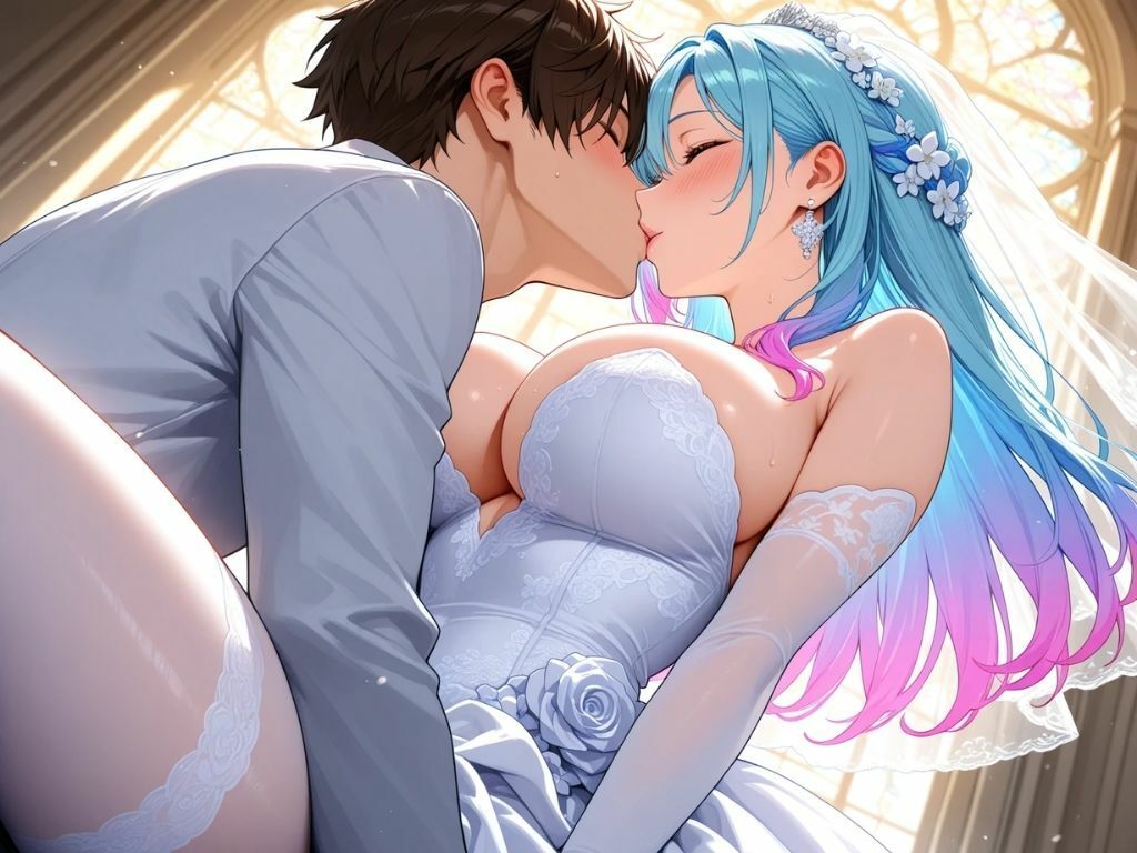 ウェディングドレスの花嫁で、ひとぬきっ サンプル2