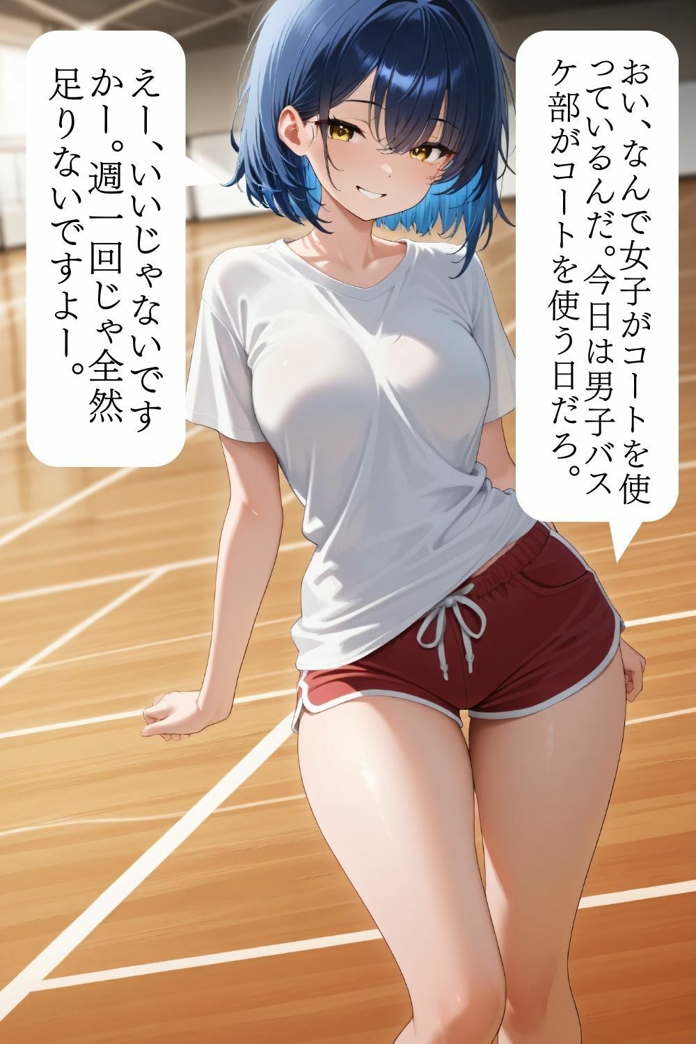 マゾ量産おっぱいバスケ 画像1
