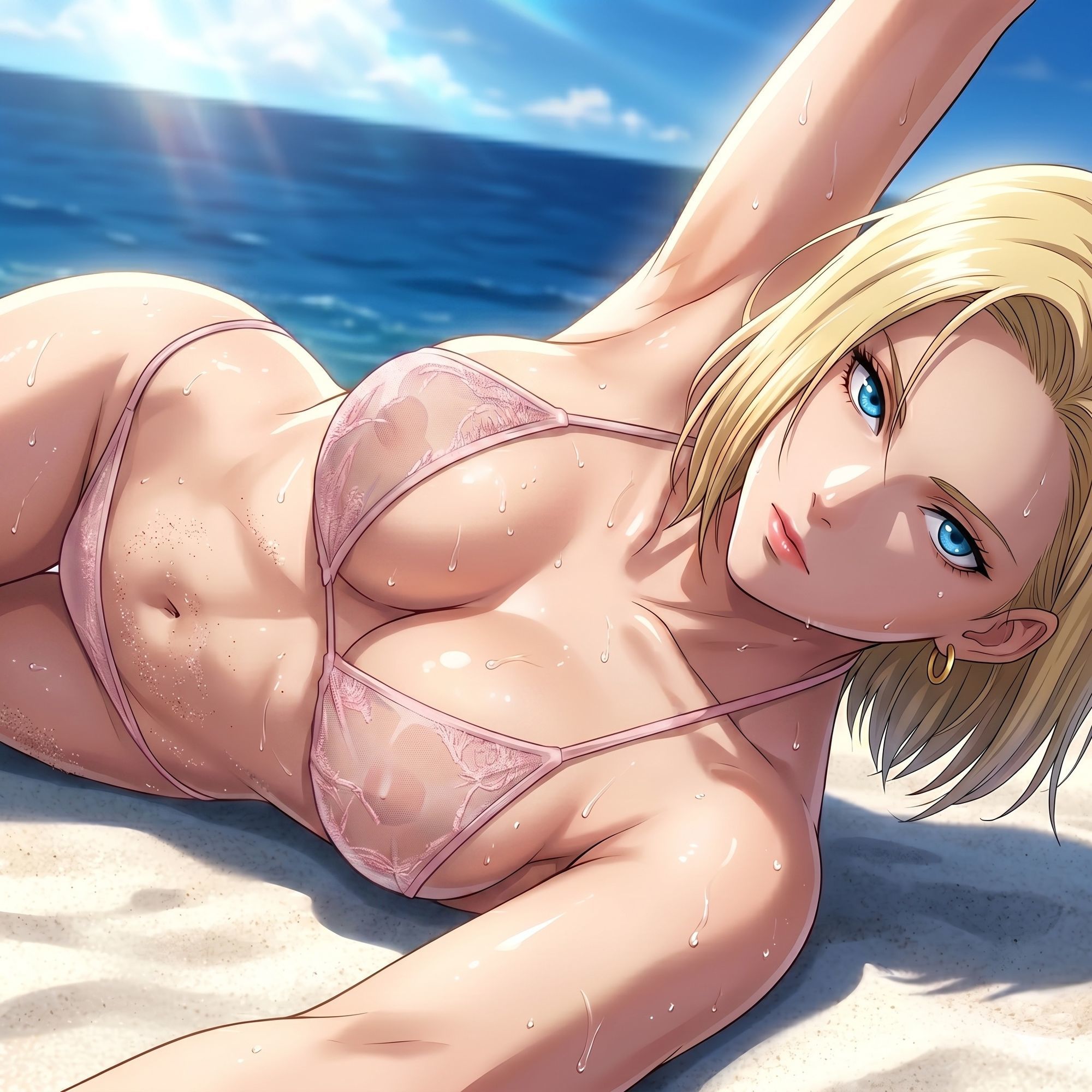 人造人間が水着に着替えたら〜When the android changed into a swimsuit〜 サンプル画像 2