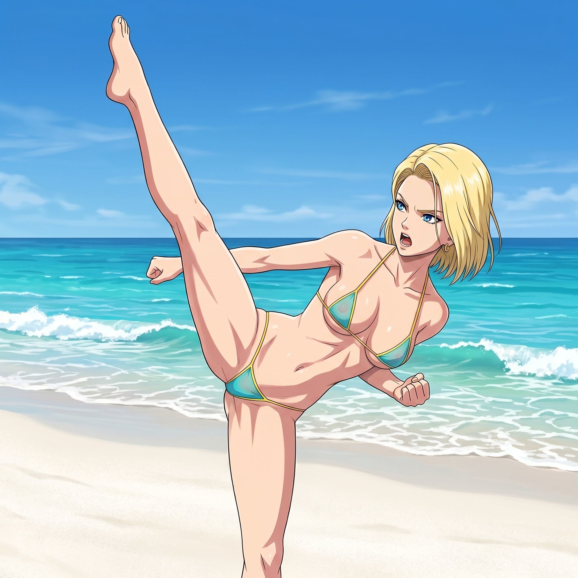 人造人間が水着に着替えたら〜When the android changed into a swimsuit〜 サンプル画像 3