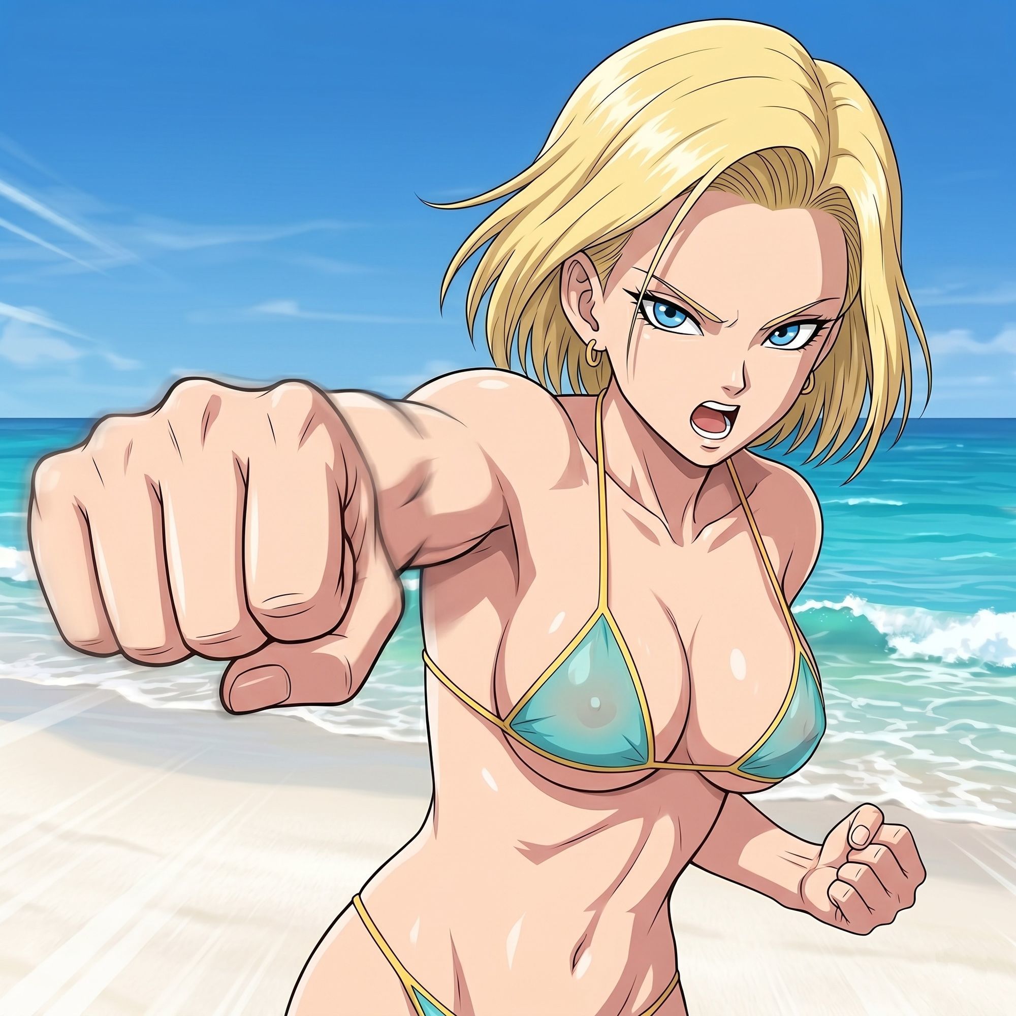 人造人間が水着に着替えたら〜When the android changed into a swimsuit〜 サンプル画像 4