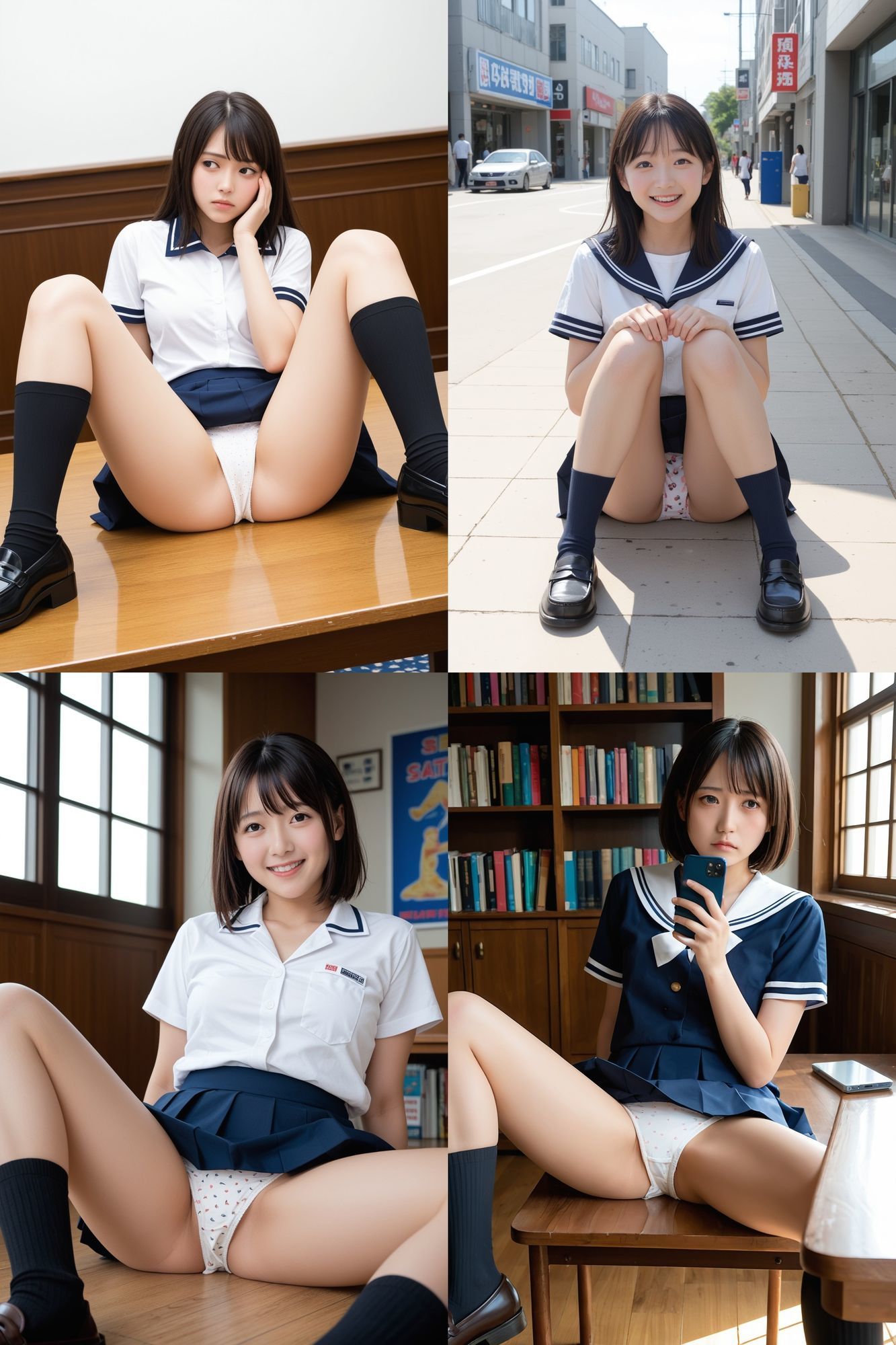 【動画】足癖が悪い地方都市の制服女子全7作品コンプリートBOX(1時間38分総集編)2