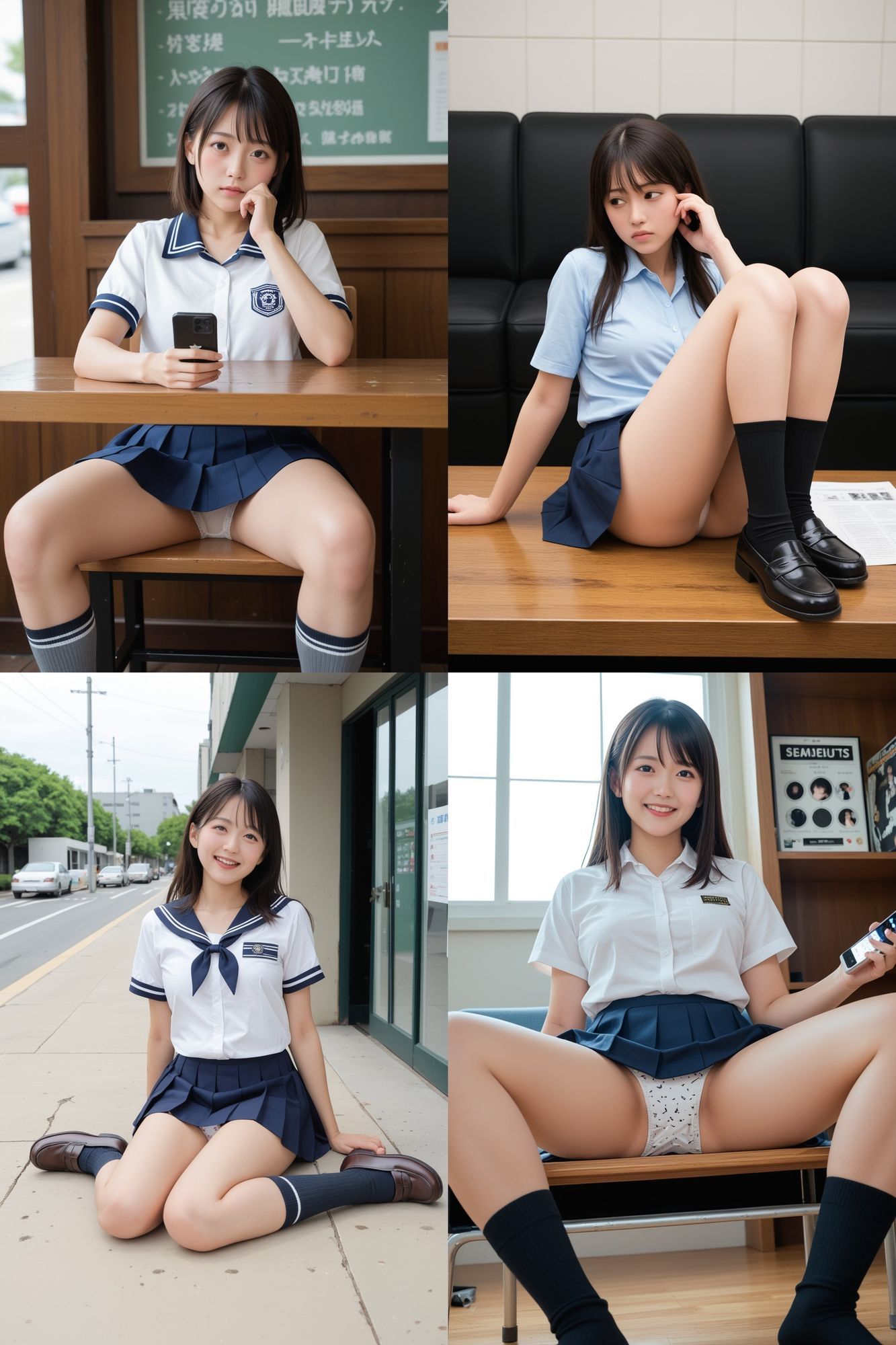 【動画】足癖が悪い地方都市の制服女子全7作品コンプリートBOX(1時間38分総集編)3
