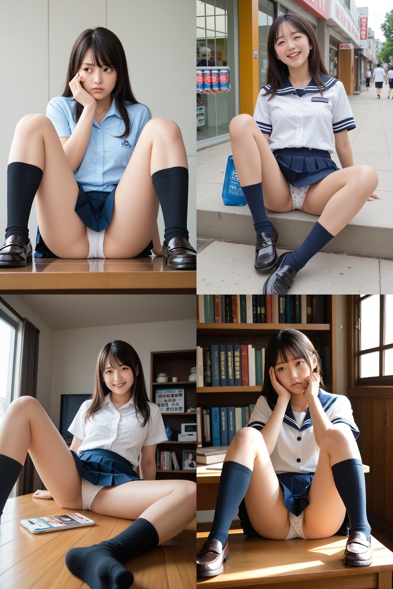 【動画】足癖が悪い地方都市の制服女子全7作品コンプリートBOX(1時間38分総集編)7