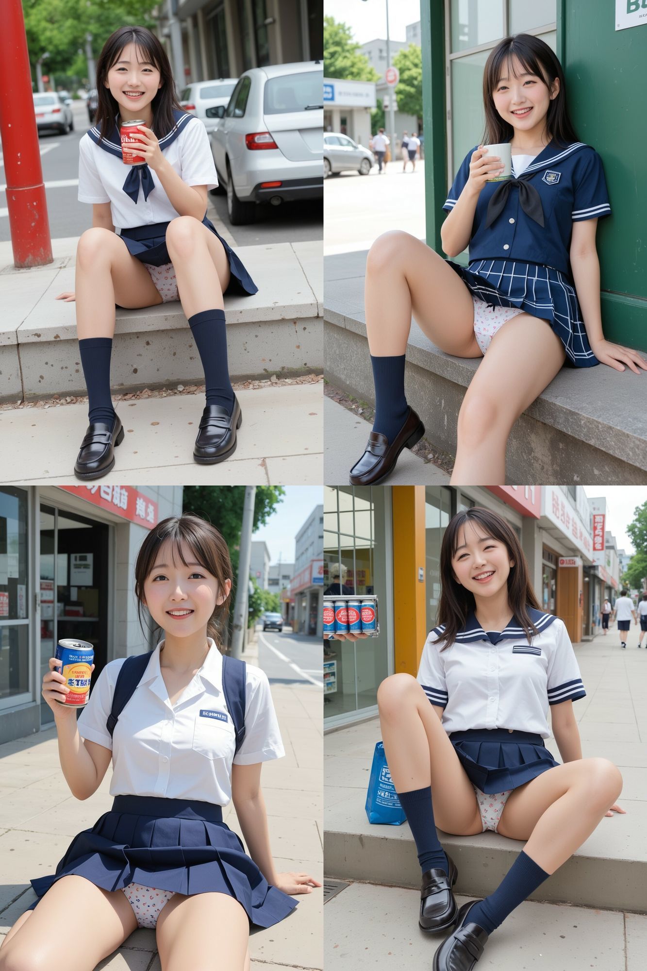 【動画】足癖が悪い地方都市の制服女子全7作品コンプリートBOX(1時間38分総集編)10