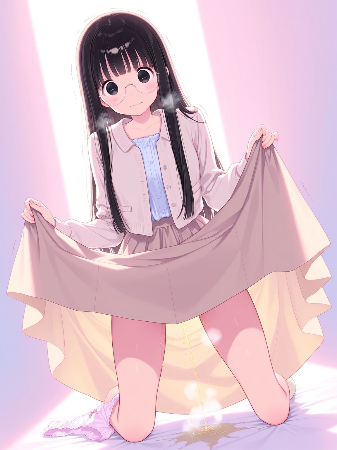 学校の屋上でおしっこが我慢できない眼鏡女子【前編】_10