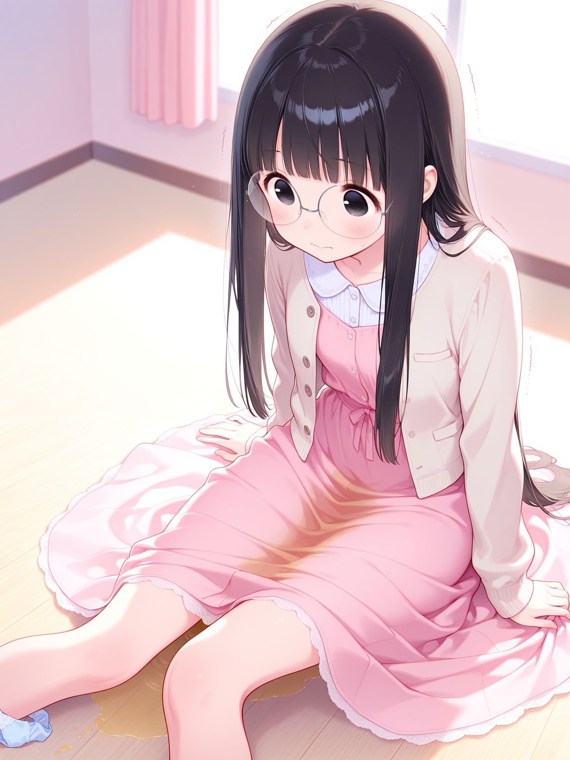 学校の屋上でおしっこが我慢できない眼鏡女子【前編】_11