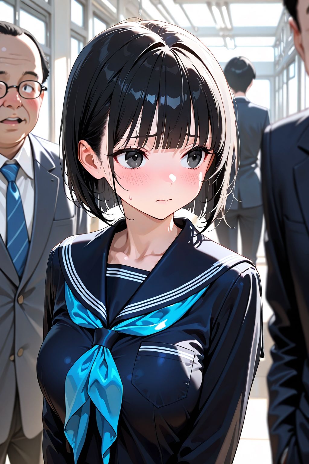 【エロ漫画】学校中のメスは校長の言いなり奴●で、性処理道具として使い倒される笑1