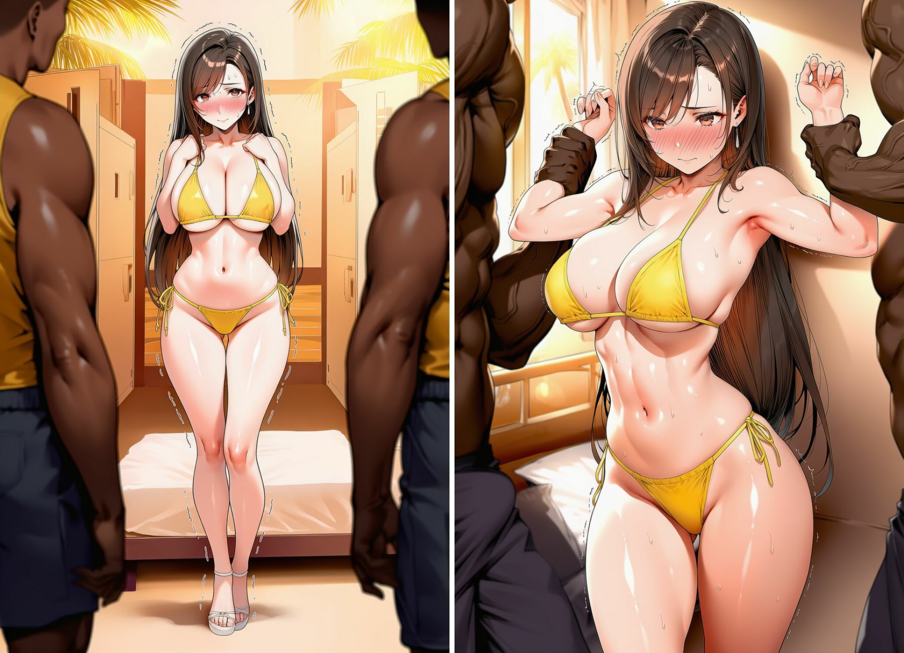 かくとう娘の陥落記〜水着編 潜入中に〇姦され堕ちた話〜 画像6