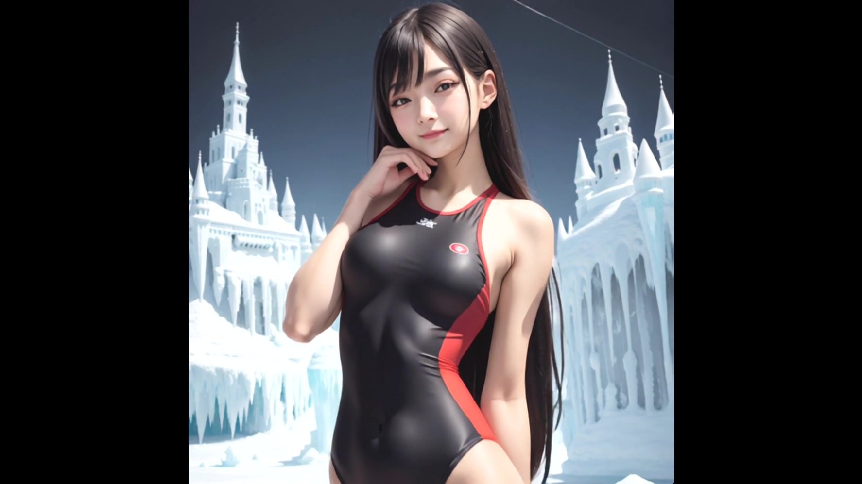 【動画版】競泳水着の彼女【2月】【AIグラビア】 サンプル9