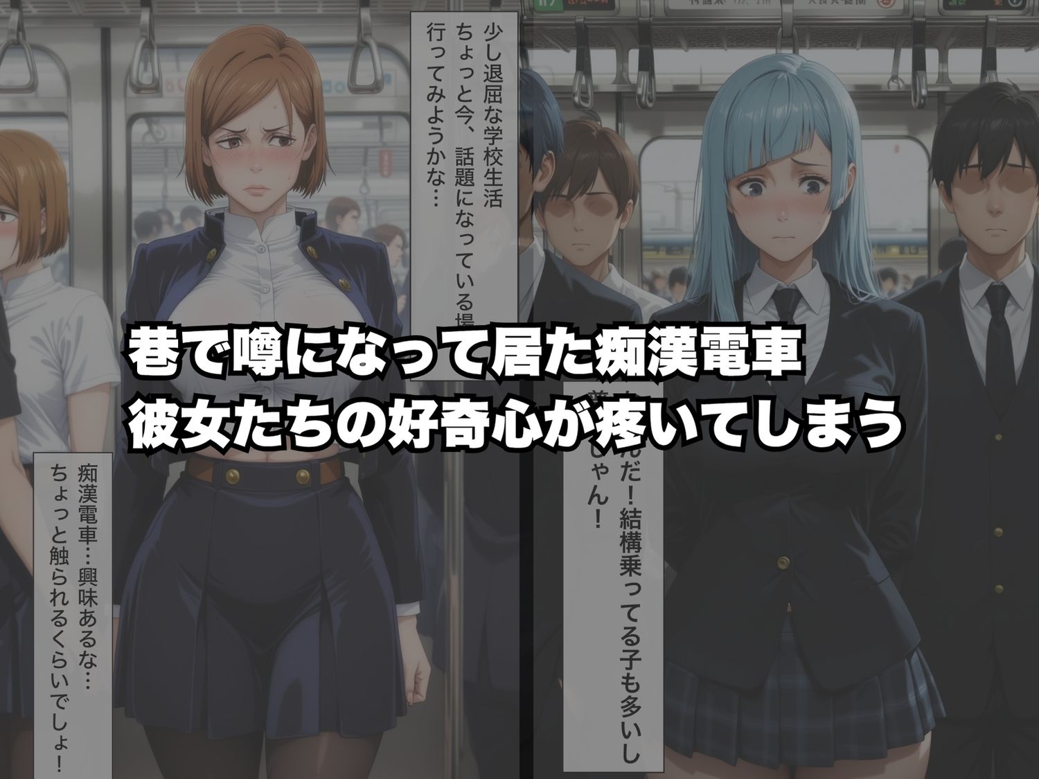 痴●電車で彼女たちの本当の妖美が露わにされる件〜呪●廻戦編〜 サンプル1