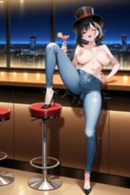【裸ジーンズ女子5】裸ジーンズ女子とバーでサシ飲み サンプル4