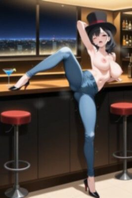 【裸ジーンズ女子5】裸ジーンズ女子とバーでサシ飲み サンプル6