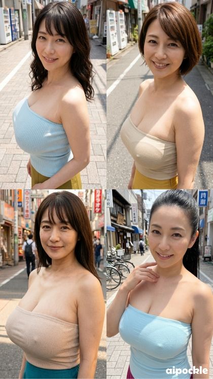 アラフォー熟女の爆乳、徹底的に揉みしだくっ!(路上チューブトップ編) 画像4