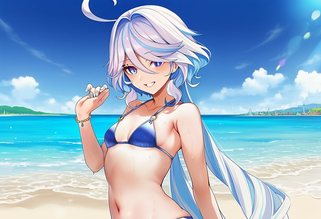 原◯ フ◯ーナ 水着グラビアイラスト集 画像1