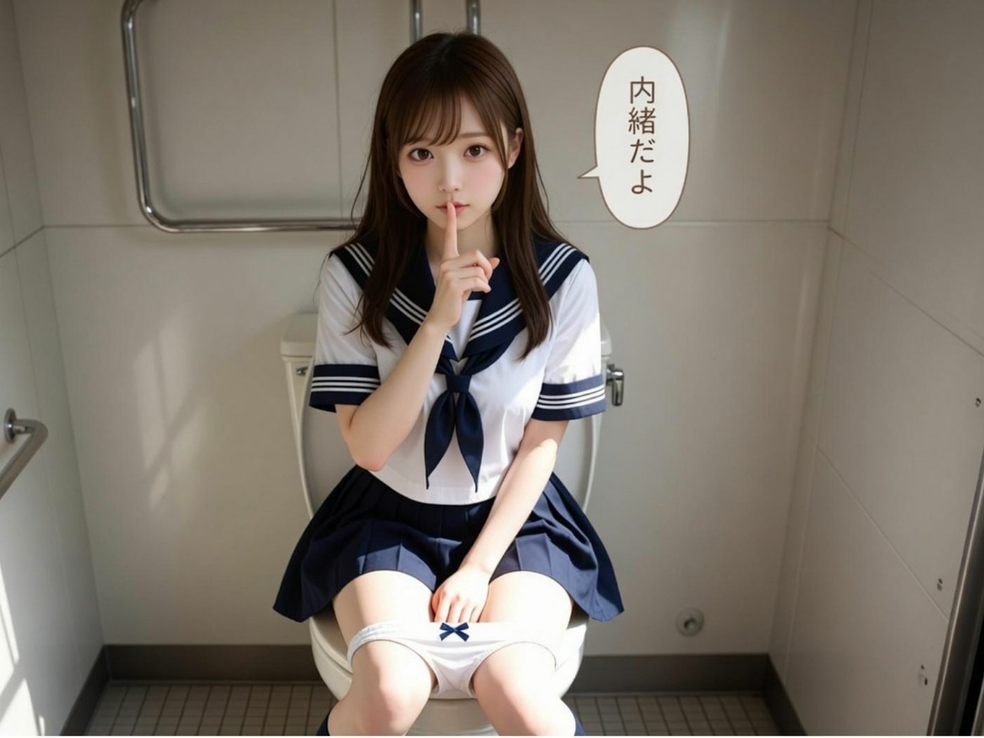汗だくJK「内緒だよ」電車内で制服脱ぎ捨て!巨乳とデカ尻を汗だくで揺らす30分+制服JKトイレ10人分音声入り特典 画像2