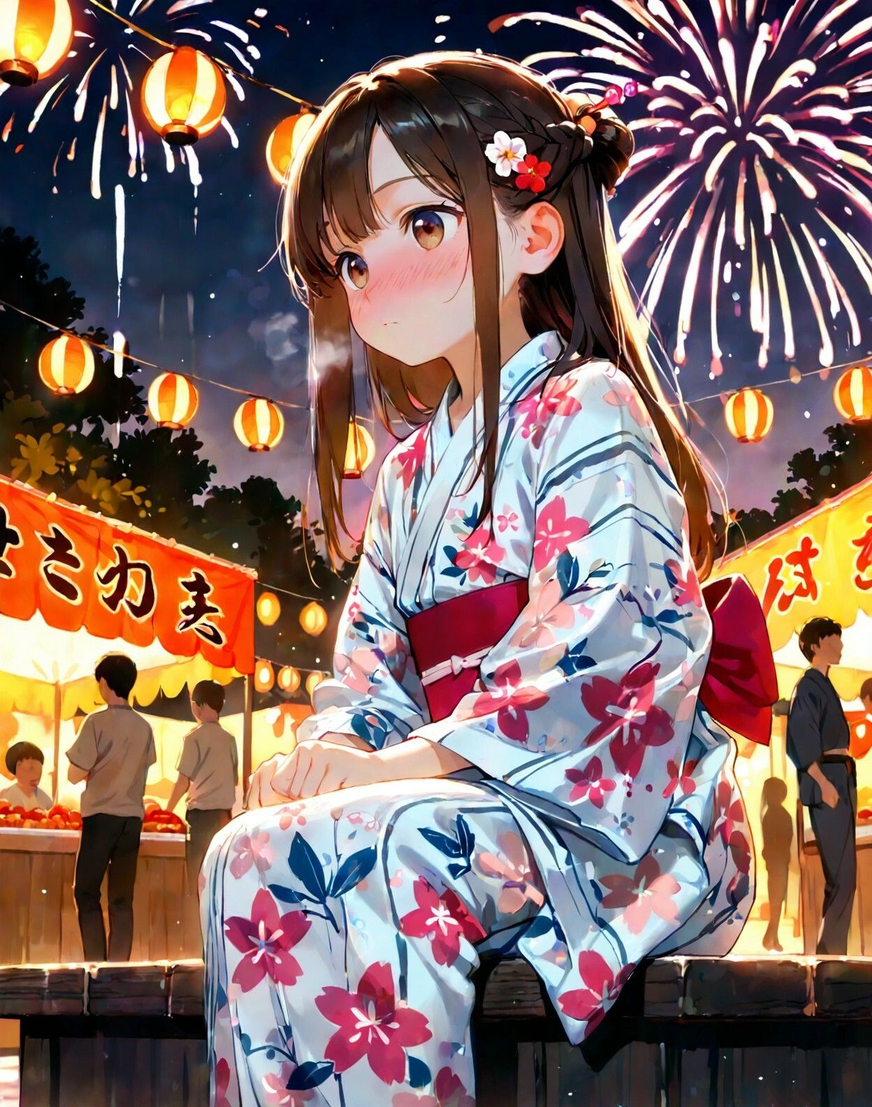ロリちっぱい夏祭り、灯りの届かない場所で― サンプル画像 2