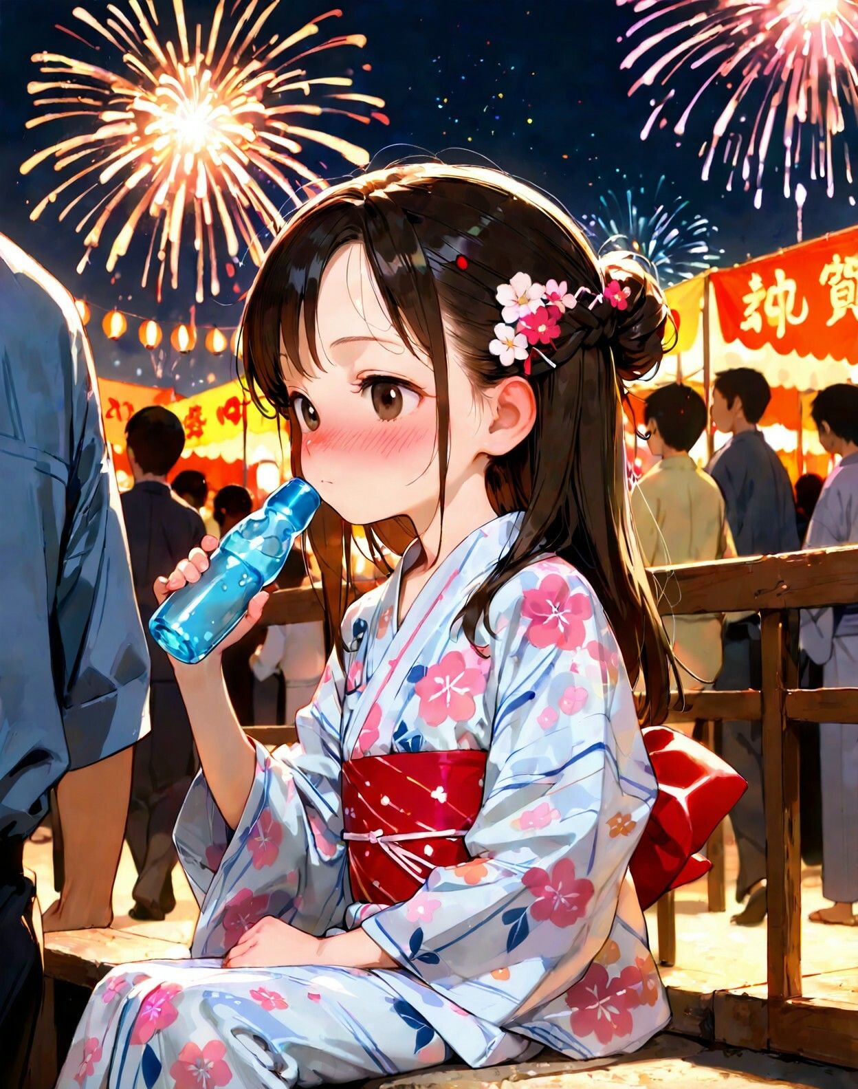 ロリちっぱい夏祭り、灯りの届かない場所で― サンプル画像 3