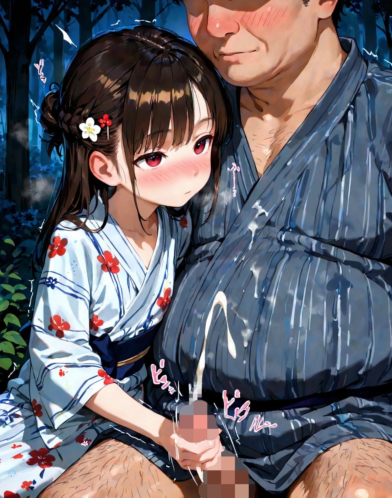 ロリちっぱい夏祭り、灯りの届かない場所で― サンプル画像 5