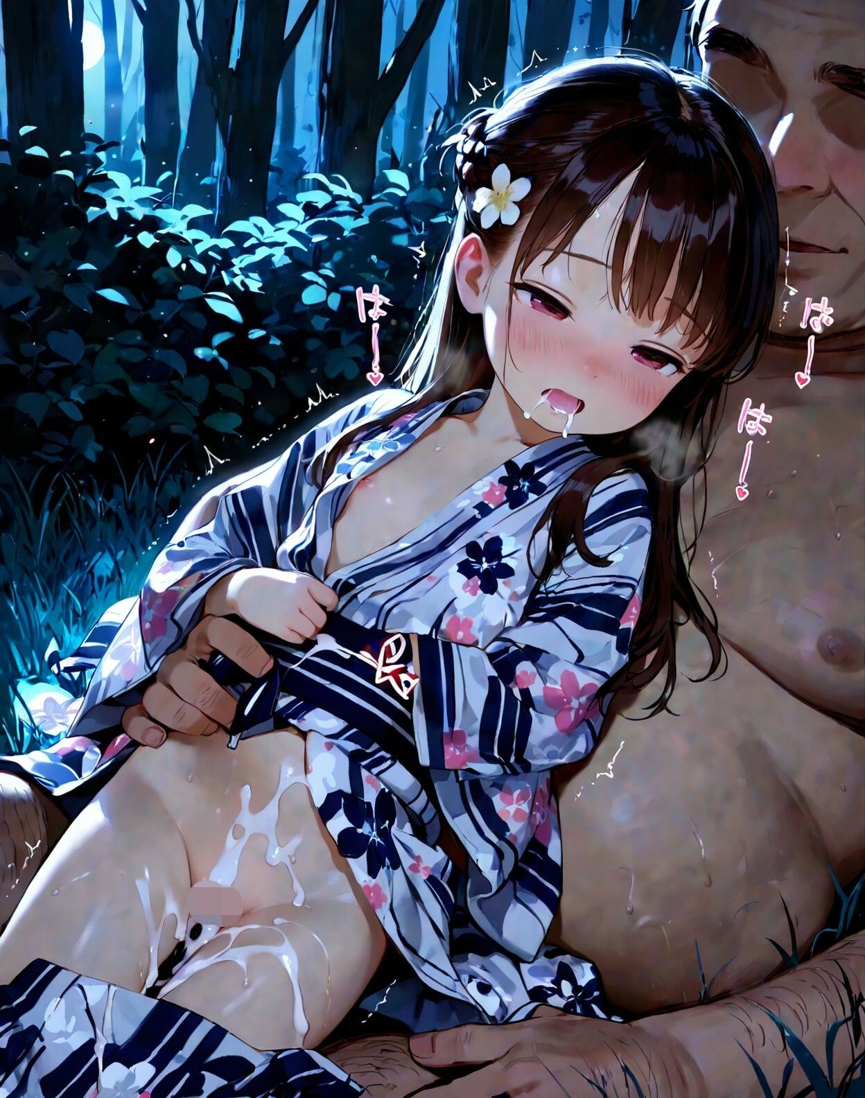 ロリちっぱい夏祭り、灯りの届かない場所で― サンプル画像 11