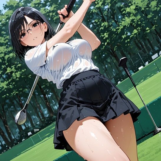 スポーツ女子セクシーイラスト集『女子ゴルフ研修生西園千秋』 画像1