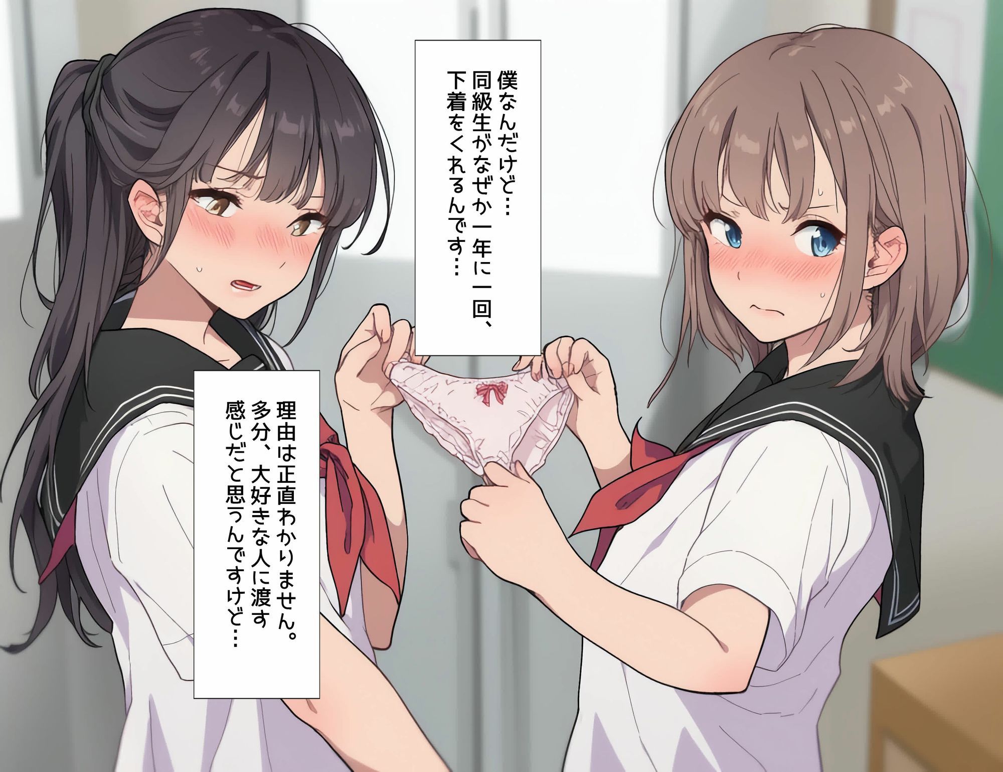 僕は同級生からなぜか下着をもらえる2 画像1