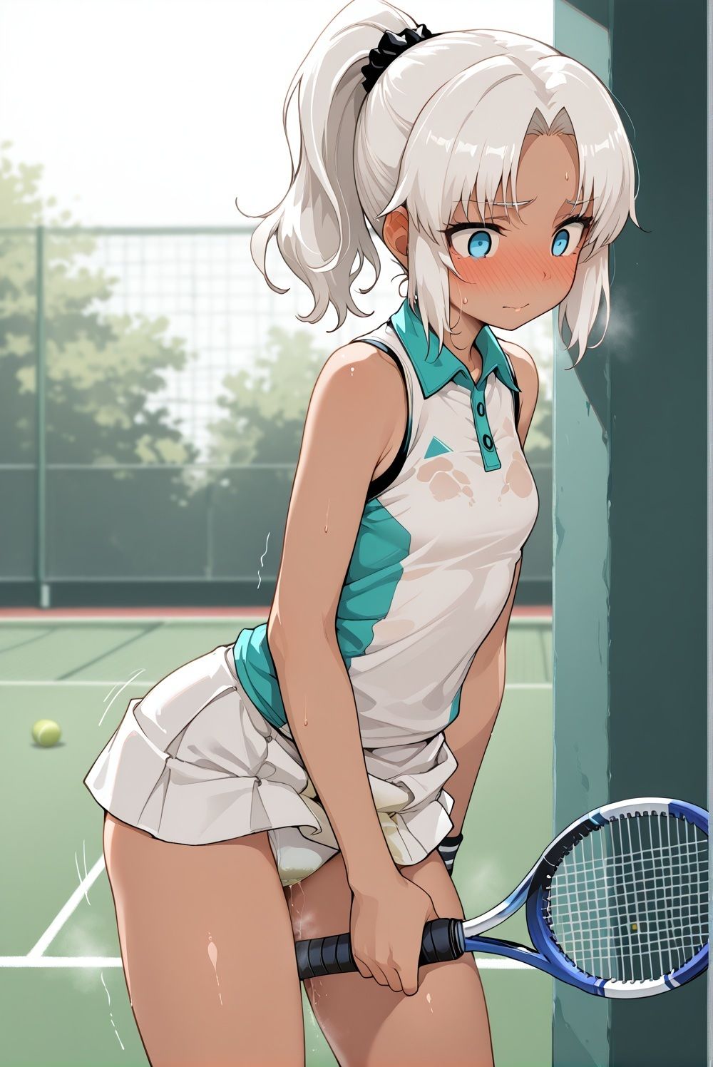 濡れゆくテニスコート 画像1