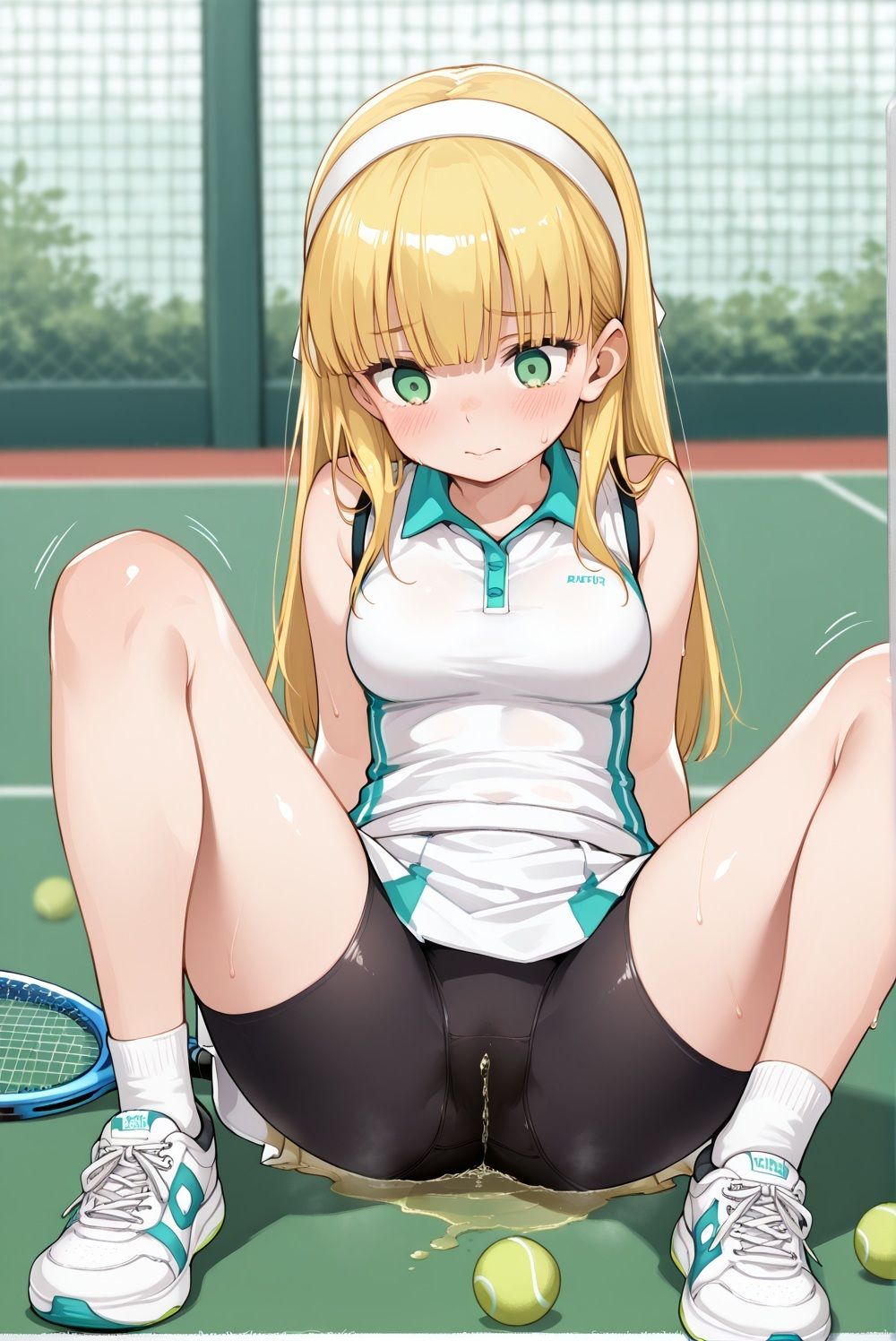濡れゆくテニスコート 画像5