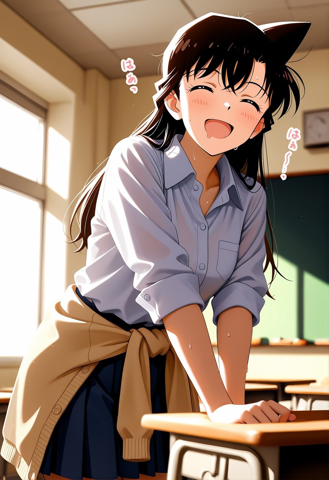 毛利〇の学校凌●〜帝〇〇校で制服・競泳水着・ブルマで連続絶頂！名探偵コ〇ンパロディ〜 サンプル4