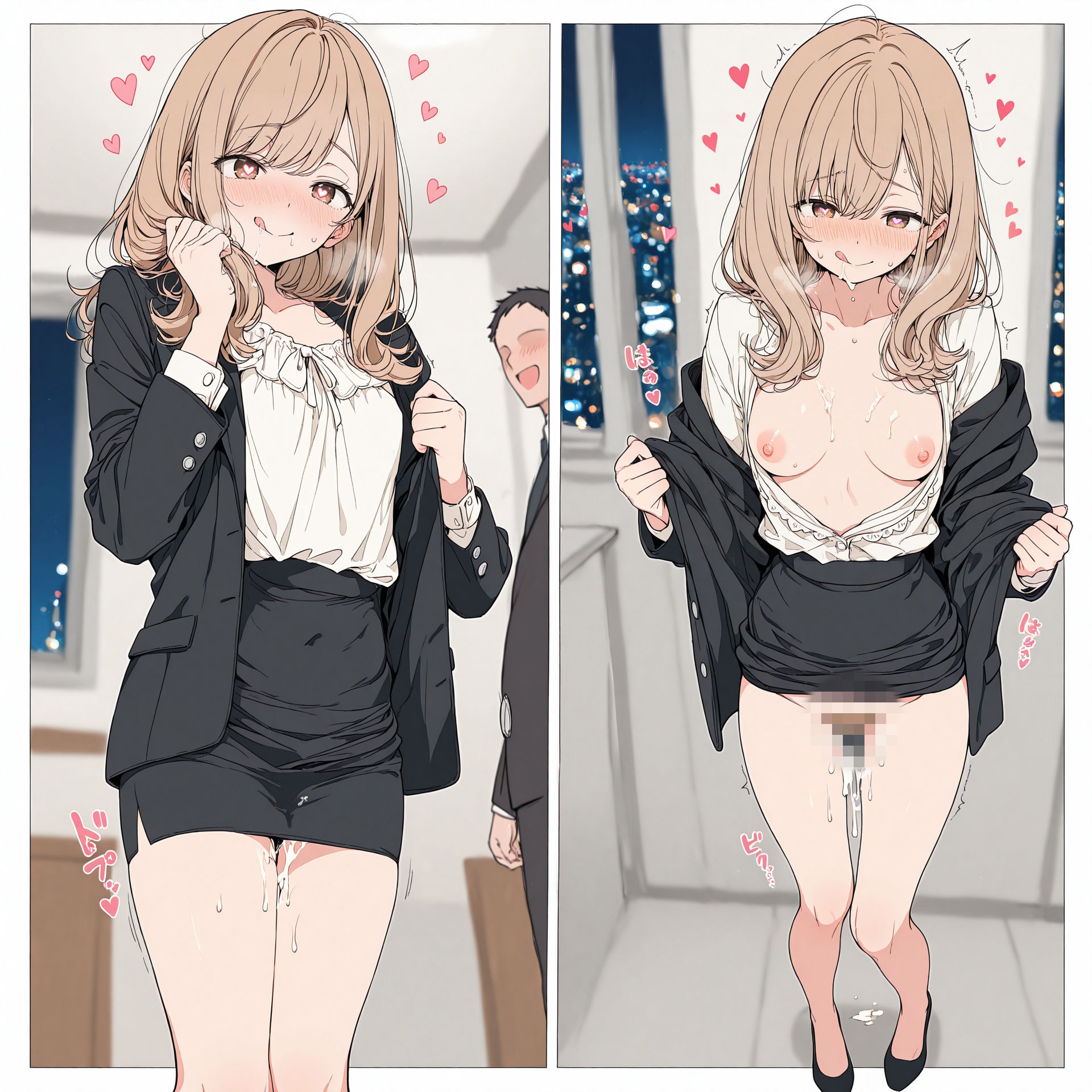 新卒OLと二人きりのオフィス…恥じらいながらも愛し合うイチャラブ生中出し！【2キャラ/全500P】 サンプル7