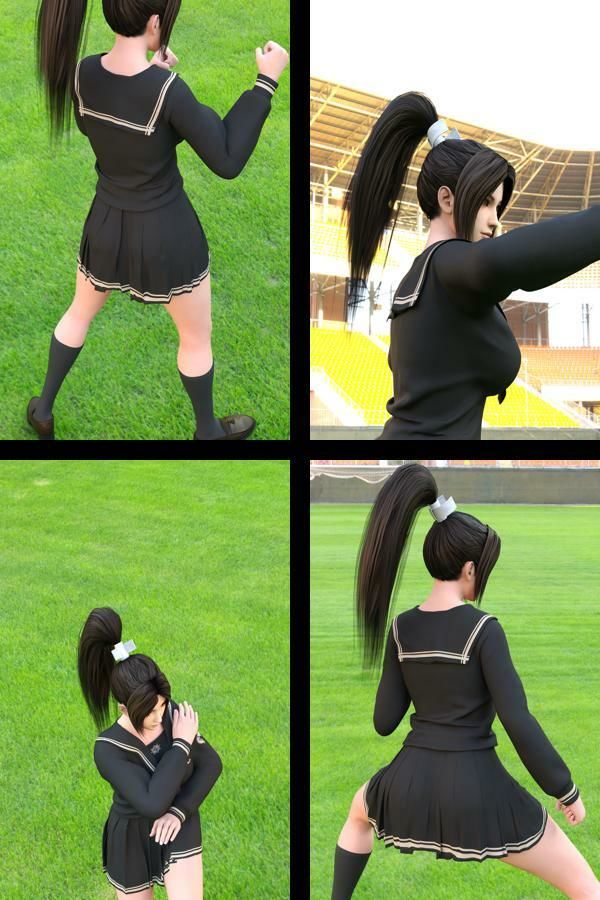 元祖格闘家ヒロインにしてバーチャルアイドル「不知火舞（しらぬいまい）」の女子学生風写真集:Seifuku_01_1